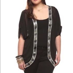 Torrid sheer chiffon kimono